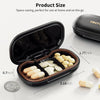 ONTERATE Small Pill Box, 3 Compartments Small Pill Case for Purse Pocket, Removable Divider Travel Pill Organizer, Moisture Proof Portable Mini Pill Container Medicine Organizer for Vitamins (White)