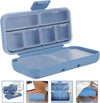 Housoutil Multi-Grid Medicine Case Large Portable Pill Organizer Detachable Wear-Resistant Storage Box for Travel and Daily Household Medication Management