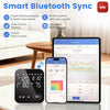 Smart Blood Pressure Monitor with Bluetooth, Automatic Upper Arm BP Machine for Home Use, Large Cuff (8.7”-16.5”), 2x120 Memory, Backlit LED Display, Storage Bag Included, Black