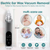 Ear Vacuum Wax Removal Tool, 6 Levels Electric Strong Suction Ear Vacuum Wax Remover, USB Charge Ear Cleaner Ear Wax Vacuum, Ear Wax Suction Remover Device for Adults and Kids (Grey)