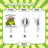2 Pack Funny Nurse Badge Reel Cute Nursing Cowboy Frog Badge Reels Retractable Hold On Partner, I'm Overstimulated ID Card Holder with Clip Hospital Medical Accessories for RN, LPN, CNA