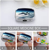 Aircraft Fighter Jets Pill Case,2 Compartment Small Pill Box Metal Portable Medicine Box Mini Medication Organizer Storage Travel Organizer for Pocket Purse