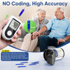 Riroga Blood Glucose Monitor Kit with 100 Glucometer Strips, 100 Lancets, 1 Blood Sugar Monitor,Blood Sugar Test Kit for Home Use,Travel Case for Blood Glucose Monitor Kit,Lancing Device, No Coding