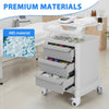Generic Mobile Ultrasound Trolley Cart 110LBS Load Equipment Organizer Trolley with 3 Drawers 4 Wheels for Hospital Dental Clinics Beauty Salons