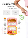 Small Pill Case Travel Pill Organizer - Moisture-Proof 7 Compartments Daily Pill Box for Purse, Pocket & Gym Bag, Secure Double Lock Medicine Vitamin Container for Supplements/Fish Oil - Sky Blue