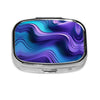 Square Round Pill Case Pirate Characters Pill Box Daily 2 Compartment Travel Pill Container for Pocket Purse Portable Medicine Cod Liver Oil Storage Box 2 Times a Day Pill Organizer
