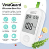 VivaGuard Talking Blood Glucose Monitor Kit, 100 Glucometer Strips & 100 Lancets, 1 Blood Sugar Monitor, 1 Lancing Device, Diabetes Testing Kit for Seniors and Home Use with Travel Case, No Coding