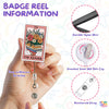 The Reader Embroidered Badge Reel Floral Book Tarot Nurse Badge Reel Kindle Bookish Smut Badge Holder with Retractable Clip for RN LPN MA Medical Worker Teacher Doctor Accessories Gifts 2 Inches