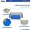 Frimen Stainless Steel Medical Basket with Dual Handles and Silicone Mat Sterilization Tray Surgical Instrument (400mm*300mm*70mm)