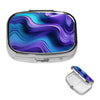 Square Round Pill Case Pirate Characters Pill Box Daily 2 Compartment Travel Pill Container for Pocket Purse Portable Medicine Cod Liver Oil Storage Box 2 Times a Day Pill Organizer