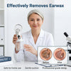 Ear Cleaner, Ear Wax Removal with One-Piece Waste Tank, Ffective & Safe Ear Cleaner Irrigation Flushing System 4 Pressure Modes LED Display, USB Rechargeable (White)