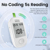 VivaGuard Talking Blood Glucose Monitor Kit, 100 Glucometer Strips & 100 Lancets, 1 Blood Sugar Monitor, 1 Lancing Device, Diabetes Testing Kit for Seniors and Home Use with Travel Case, No Coding