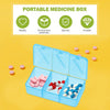 TEHAUX 7 Day Pill Organizer Weekly Medicine Box 21 Compartments Portable Plastic Pill Case with Lid Travel Daily Medicine Container for Storage