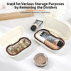 ONTERATE Small Pill Box, 3 Compartments Small Pill Case for Purse Pocket, Removable Divider Travel Pill Organizer, Moisture Proof Portable Mini Pill Container Medicine Organizer for Vitamins (White)