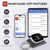 Blood Pressure Monitor Automatic Upper Arm BP Machine for Home Use with Bluetooth App Sync 2x120 Memory Accurate Reading, Large LED Backlit Display Adjustable Cuff 8.7"-16.5" with Storage Bag