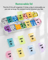 Weekly Pill Organizer 2 Times a Day, Moisture-Proof 7 Day Pill Box AM PM, Foldable Travel Medicine Organizer with Magnetic Closure for Vitamins, Supplements and Fish Oils