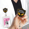 Wing Leader Badge Reel Bookish Dragon Romantasy Fantasy Books Book Lover Readers Badge Holder with Retractable Clip for RN LPN MA Medical Worker Teacher Doctor Accessories Gifts 2 Inches