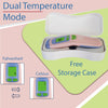 Amplim Non-Contact Forehead Thermometer & Case for Adults, Kids, Baby, FDA Cleared, Medical Grade, Touchless Infrared, 1-Sec Reading, Fever Alarm, Memory Recall, Quiet Mode, White