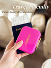 Small Pill Case Travel Pill Organizer - Moisture-Proof 7 Compartments Daily Pill Box for Purse, Pocket & Gym Bag, Secure Double Lock Medicine Vitamin Container for Supplements/Fish Oil - Sky Blue