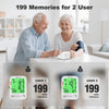 Blood Pressure Monitor for Home Use, Rechargeable Automatic Digital BP Machine with 2 Cuffs (9-17'' & 13-21''), Adjustable Upper-Arm Blood Pressure Cuff, Large LCD Backlit Display, 2x199 Sets Memory