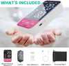 Blood Pressure Monitor Upper Arm Monitors for Home Use BP Machine with 2x120 Reading Memory Adjustable Arm Cuff 8.7"-15.7" Large Display with LED Background Light Storage Bag Pink