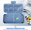 Housoutil Multi-Grid Medicine Case Large Portable Pill Organizer Detachable Wear-Resistant Storage Box for Travel and Daily Household Medication Management