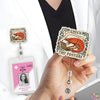 Check Thy Posture Badge Reel Funny Medieval Shrimp Cute Office ID Badge Holder with Retractable Clip for Doctor Student Medical Assistant Coworker Work Doctor Accessories Gifts 2 Inches