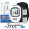 Blood Glucose Monitor Kit, Diabetes Testing Kit with Blood Sugar Meter, 100 Test Strips, 100 Lancets, Lancing Device and Travel Case, No Coding Glucometer (White)