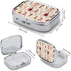 Poker Pinup Girls Metal 2 Compartment Pill Organizer Portable Pill Box for Pocket Daily Portable Medicine Vitamin Tablet Storage