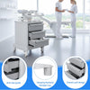 Generic Mobile Ultrasound Trolley Cart 110LBS Load Equipment Organizer Trolley with 3 Drawers 4 Wheels for Hospital Dental Office