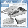4 Pcs Medical Surgical Trays with Handle Grip and Lid 12 Inch Sterilized Metal Box Dental Instruments Organizer Holder 201 Stainless Steel Tray for Dental Instruments Medical Surgical