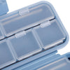 Housoutil Multi-Grid Medicine Case Large Portable Pill Organizer Detachable Wear-Resistant Storage Box for Travel and Daily Household Medication Management