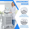 Mobile Ultrasound Trolley Cart, 110LBS Load Capacity Esthetician Equipment Stand with 3 Drawers & 4 Wheels, for Hospital, Dental Clinics & Beauty Salons