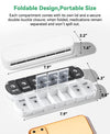 Weekly Pill Organizer 2 Times a Day, Moisture-Proof 7 Day Pill Box AM PM, Foldable Travel Medicine Organizer with Magnetic Closure for Vitamins, Supplements and Fish Oils