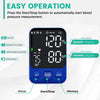 Blood Pressure Monitor Upper Arm Monitors for Home Use BP Machine with 2x120 Reading Memory Adjustable Arm Cuff 8.7"-15.7" Large Display with LED Background Light Storage Bag Light Blue