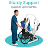 Vive Electric Patient Lift for Home Use with Sling - Portable, Adjustable Medical Patient Lift for Home Use - Electric Sit to Stand Chair for Elderly, Adults & Handicap - Person Floor Transfer Assist