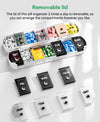 Weekly Pill Organizer 2 Times a Day, Moisture-Proof 7 Day Pill Box AM PM, Foldable Travel Medicine Organizer with Magnetic Closure for Vitamins, Supplements and Fish Oils