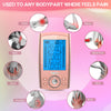 Belifu Dual Channel TENS EMS Unit 24 Modes Muscle Stimulator for Pain Relief Therapy, Electronic Pulse Massager Muscle Massager with 10 Pads, Dust-Proof Drawstring Storage Bag, Fastening Cable Ties