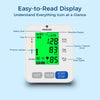 P PANACARE Blood Pressure Monitor, Upper Arm BP Machine for Home Use, 2×99 Memory, 3.4" Large Backlit Display, Adjustable Cuff (8–16 inches), Gray