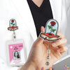 Romance Rose Flower Badge Reel Romance Reading Nurse Badge Reel Bookish ID Badge Holder with Retractable Clip for Doctor Student Medical Assistant Coworker Work Doctor Accessories Gifts 2 Inches