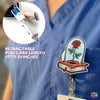 Romance Rose Flower Badge Reel Romance Reading Nurse Badge Reel Bookish ID Badge Holder with Retractable Clip for Doctor Student Medical Assistant Coworker Work Doctor Accessories Gifts 2 Inches