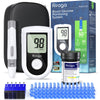 Riroga Blood Glucose Monitor Kit with 100 Glucometer Strips, 100 Lancets, 1 Blood Sugar Monitor,Blood Sugar Test Kit for Home Use,Travel Case for Blood Glucose Monitor Kit,Lancing Device, No Coding