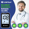 LinkSun G-427B Bluetooth Blood Sugar Testing Kit, 100 Test Strips, 100 Lancets, High Accuracy Blood Glucose Monitor, Lancing Device, Control Solution & Travel Diabetic Organizer Bag, Large Display, No Coding