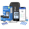 LinkSun G-427B Bluetooth Blood Sugar Testing Kit, 100 Test Strips, 100 Lancets, High Accuracy Blood Glucose Monitor, Lancing Device, Control Solution & Travel Diabetic Organizer Bag, Large Display, No Coding