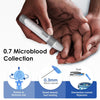 LinkSun G-425-3 Blood Glucose Monitor Kit, 100 Test Strips, 100 Lancets, 1 Blood Sugar Monitor, 1 Control Solution, 1 Lancing Device, Diabetes Testing Kit, No Coding, Large Display, Glucometer for Home Use