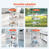 VEVOR Lab Rolling Cart, 3-Shelf Stainless Steel Rolling Cart, Lab Serving Cart with Swivel Casters, Dental Utility Cart for Clinic, Lab, Hospital, Salon, 26.38"x15.55"x34.13"