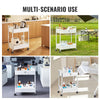 VEVOR Lab Rolling Cart, 3-Shelf Stainless Steel Rolling Cart, Lab Serving Cart with Swivel Casters, Dental Utility Cart for Clinic, Lab, Hospital, Salon, 26.38"x15.55"x34.13"