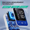 Blood Pressure Monitor Upper Arm Monitors for Home Use BP Machine with 2x120 Reading Memory Adjustable Arm Cuff 8.7"-15.7" Large Display with LED Background Light Storage Bag Light Blue