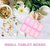 5pcs Portable 8-Compartment Rose Tablet Organizer Box, Compact Daily Medicine Case with Lid, Household Medicine Storage Container for Travel and Home Use