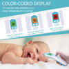 Amplim Non-Contact Forehead Thermometer & Case for Adults, Kids, Baby, FDA Cleared, Medical Grade, Touchless Infrared, 1-Sec Reading, Fever Alarm, Memory Recall, Quiet Mode, White